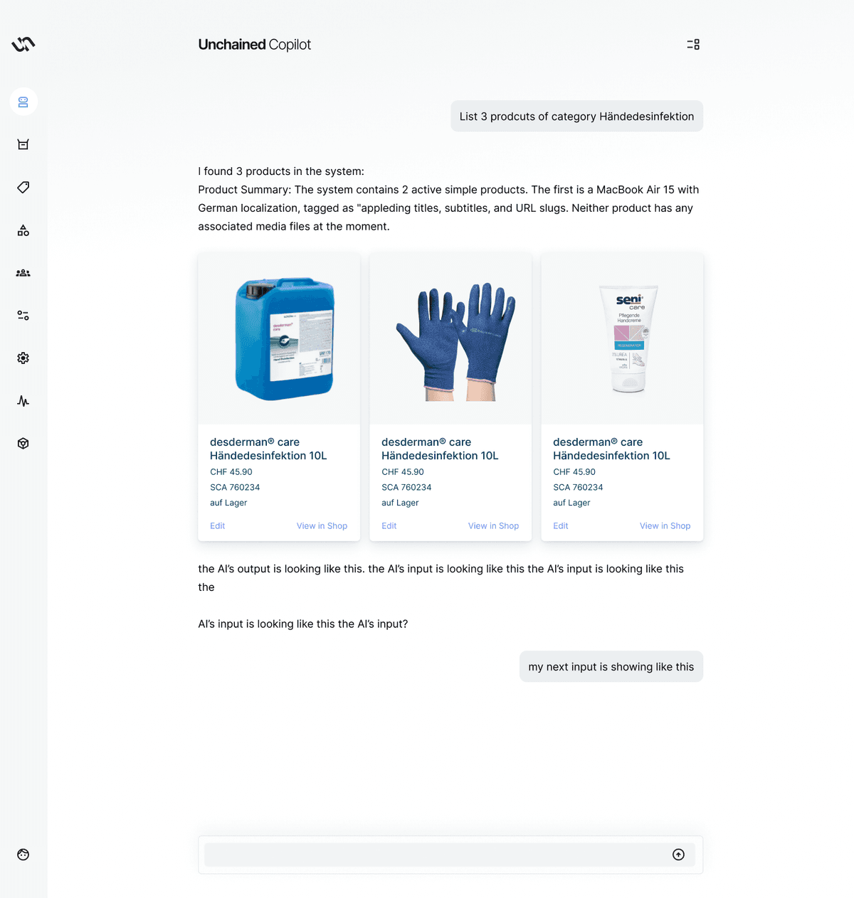 Unchained Copilot Interface