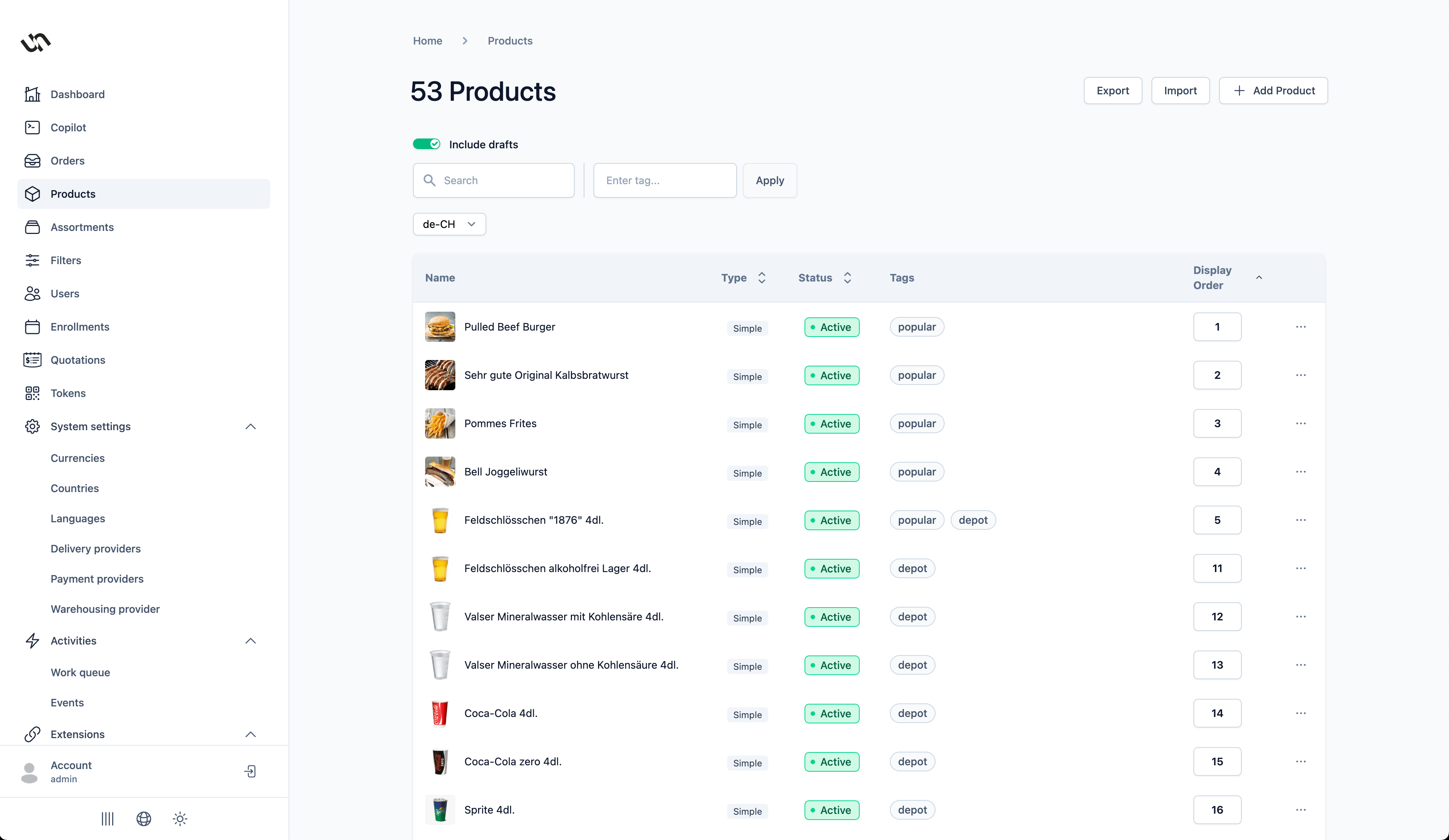 Redesigned Admin UI - Dashboard